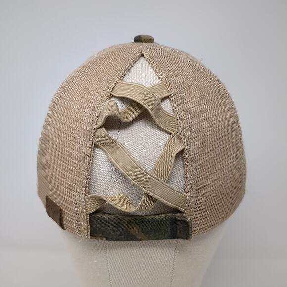 C.C Exclusives Strapback Trucker Hat Multi One Size Camouflage Ponytail - Picture 6 of 10
